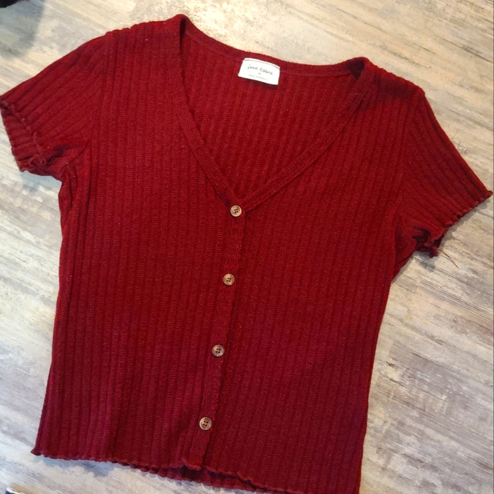 Button-up crop top